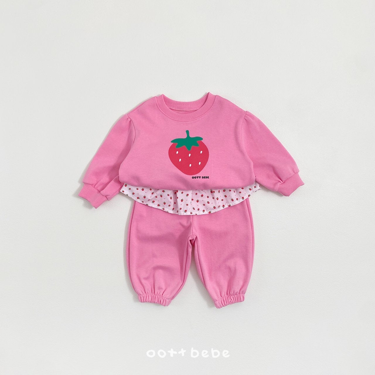 [KIDS] Strawberry-jam Top & Bottom Set