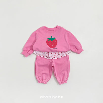 [KIDS] Strawberry-jam Top & Bottom Set