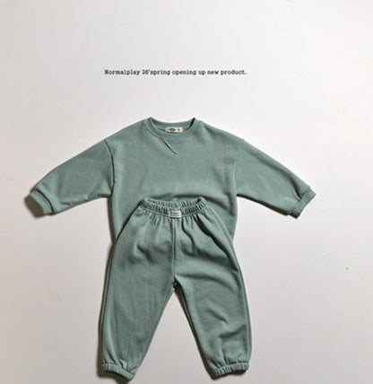 [JUNIOR] Soft sweat top & bottom set