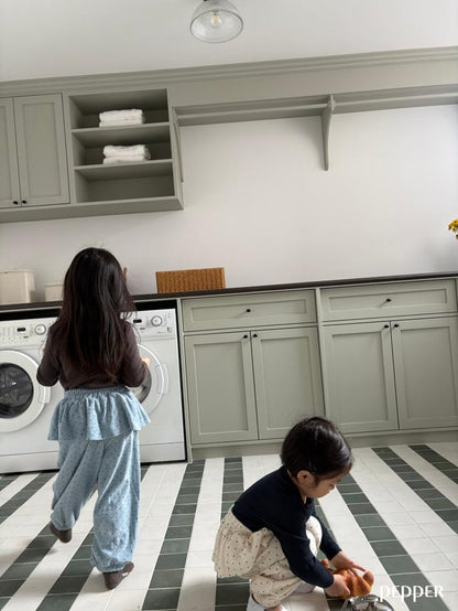 [KIDS] Polka dot ruffle jogger pants