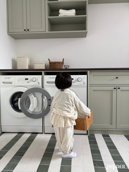 [KIDS] Polka dot ruffle jogger pants