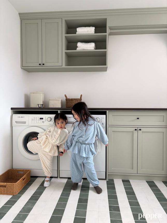 [KIDS] Polka dot ruffle jogger pants