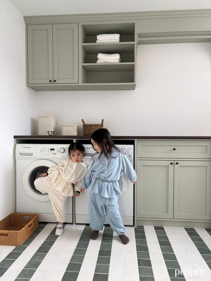 [KIDS] Polka dot ruffle jogger pants