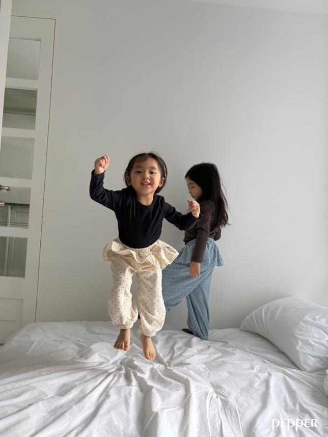 [KIDS] Polka dot ruffle jogger pants