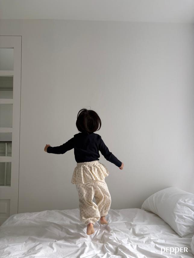 [KIDS] Polka dot ruffle jogger pants
