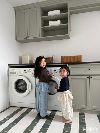 [KIDS] Polka dot ruffle jogger pants