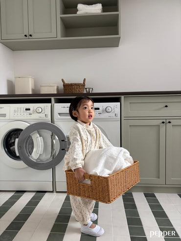 [KIDS] Polka dot terry cloth cardigan