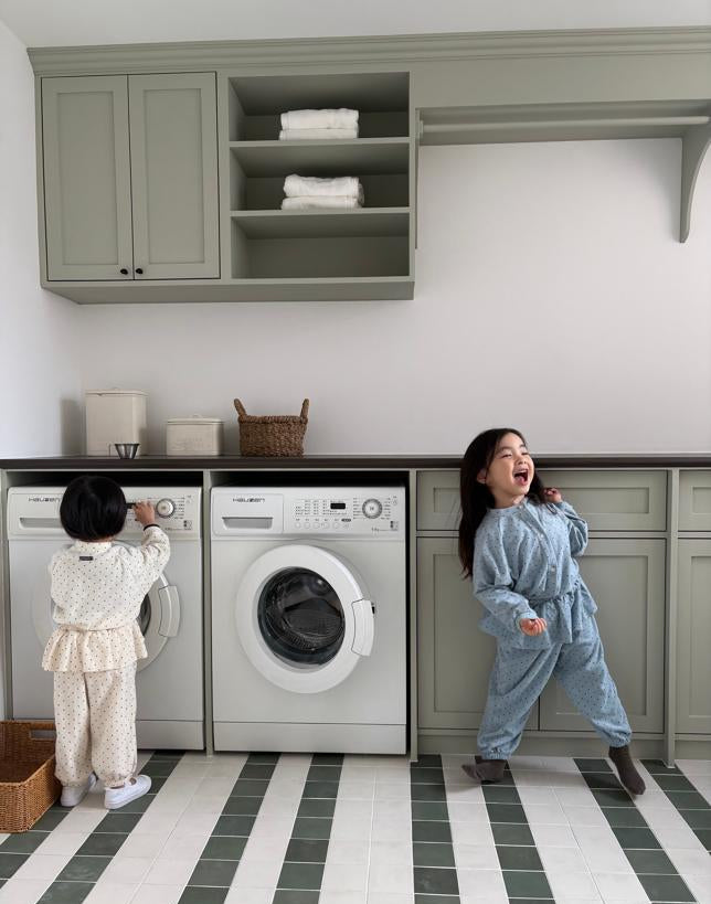 [KIDS] Polka dot terry cloth cardigan