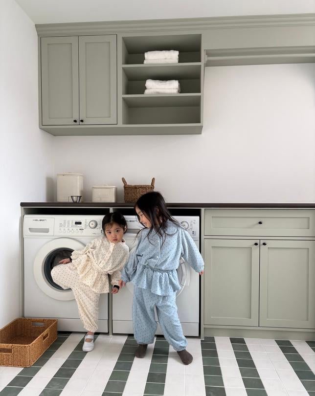 [KIDS] Polka dot terry cloth cardigan