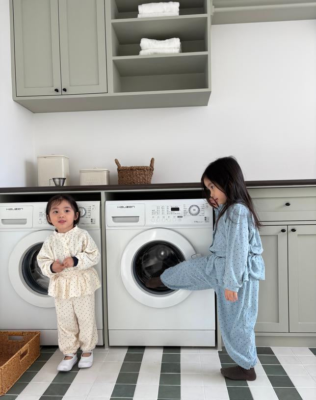 [KIDS] Polka dot terry cloth cardigan