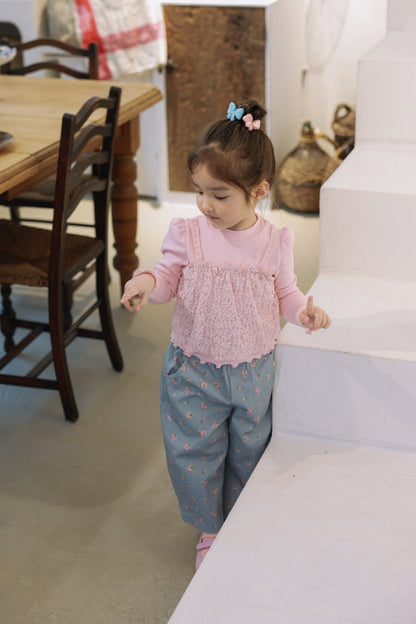 [KIDS/JUNIOR] Spring Lace Double-Layer Blouse