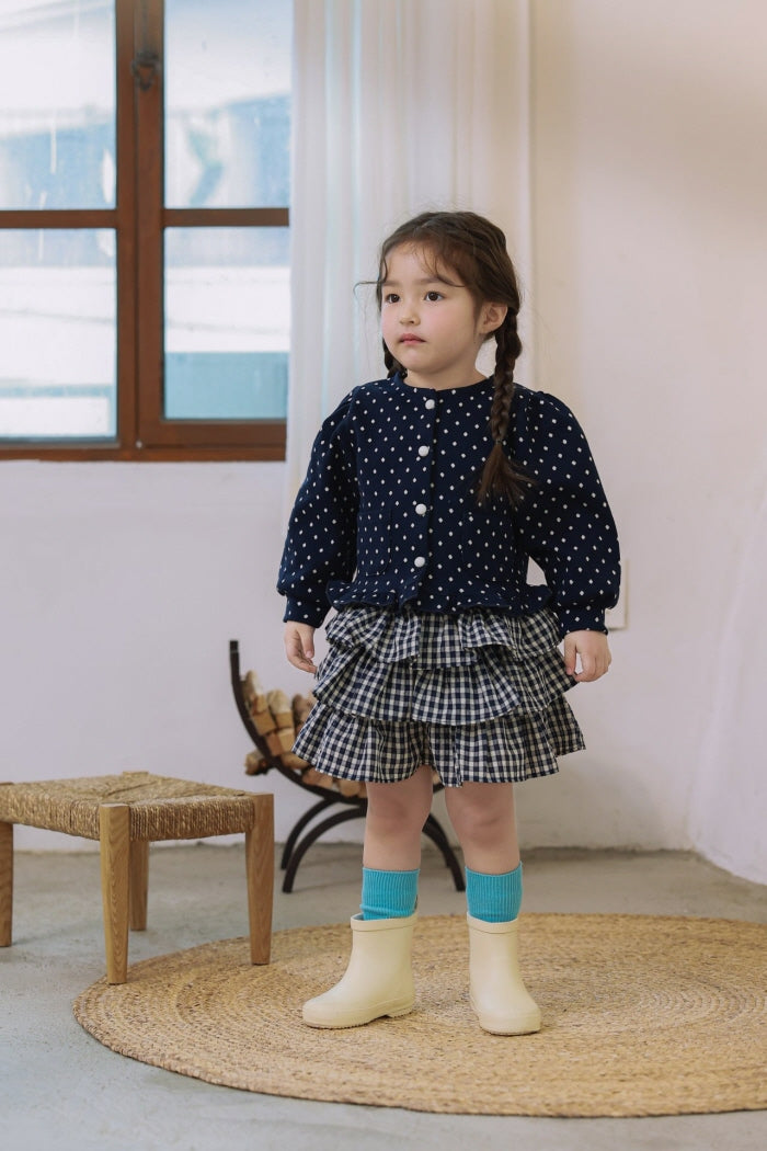 [KIDS/JUNIOR] Checked Tiered Skirt