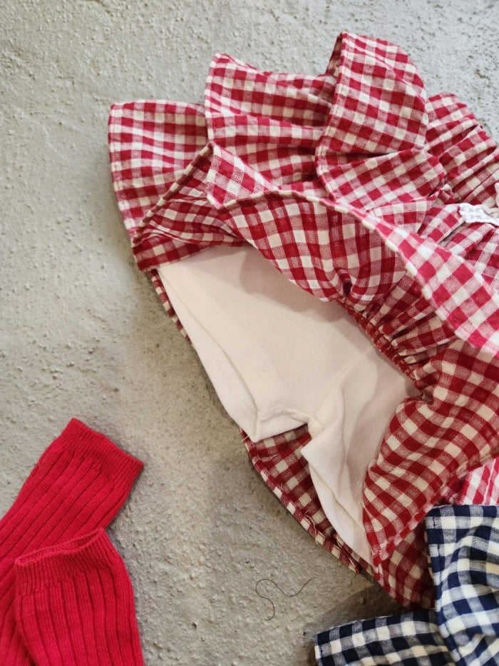 [KIDS/JUNIOR] Checked Tiered Skirt