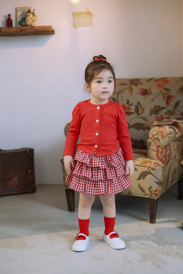[KIDS/JUNIOR] Checked Tiered Skirt