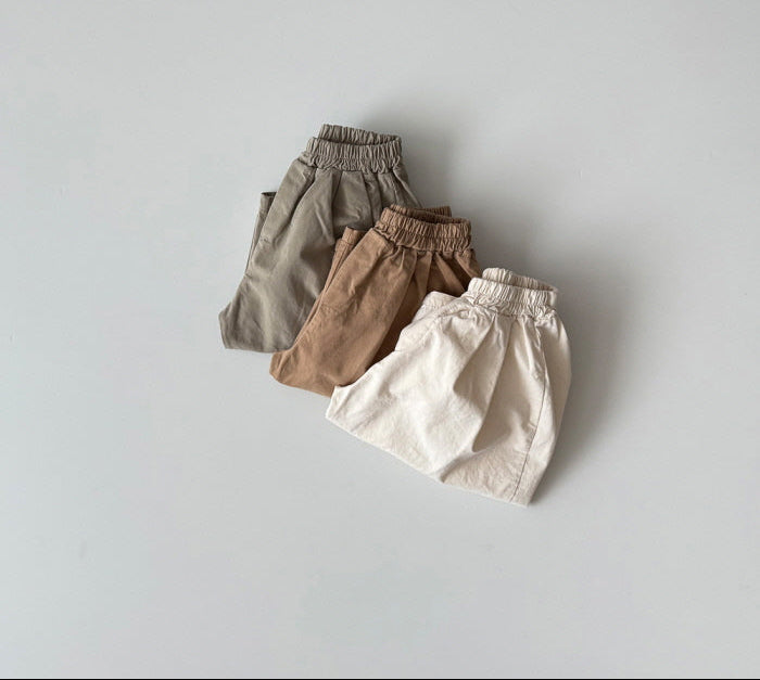 [KIDS] Pleated Cotton Pants