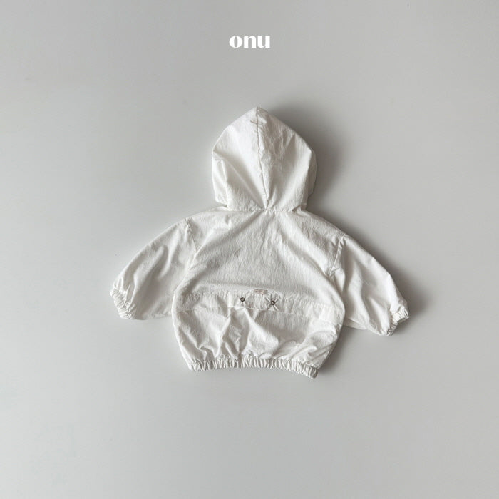 [KIDS] Hooded panel windbreaker