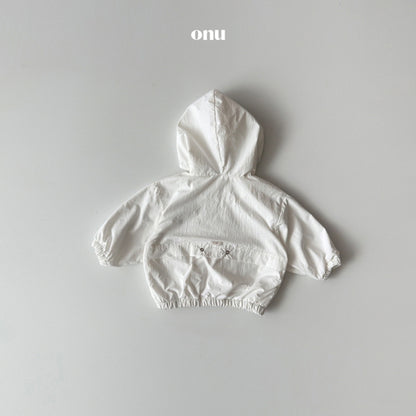 [KIDS] Hooded panel windbreaker