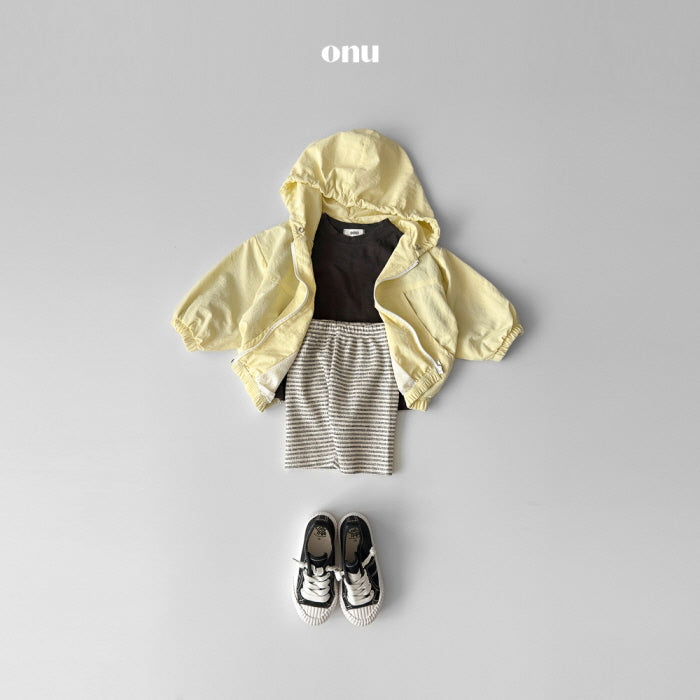 [KIDS] Hooded panel windbreaker