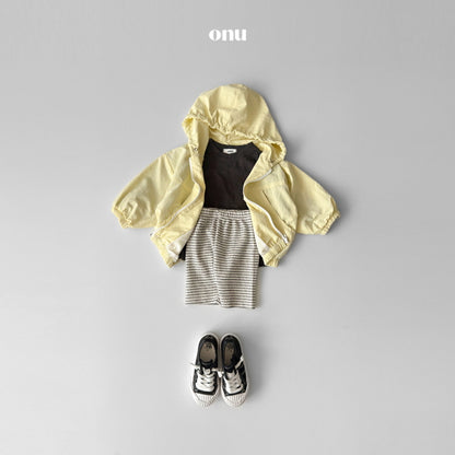 [KIDS] Hooded panel windbreaker