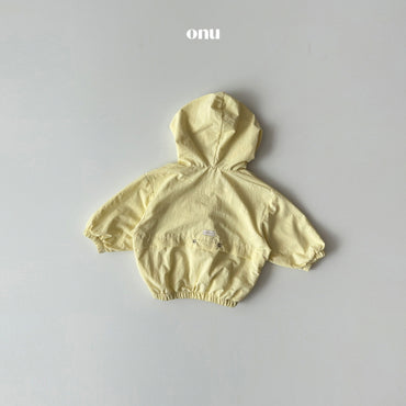 [KIDS] Hooded panel windbreaker