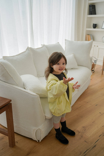 [KIDS] Hooded panel windbreaker