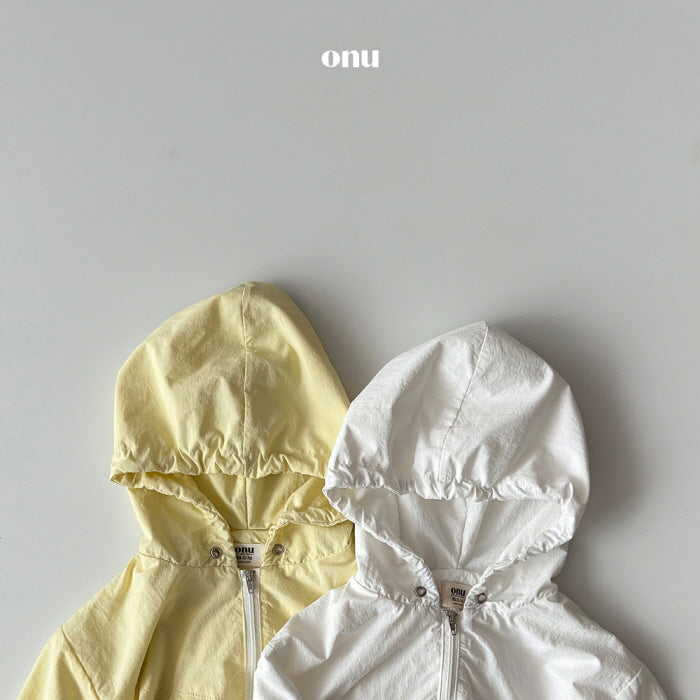 [KIDS] Hooded panel windbreaker