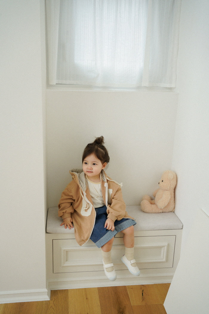 [KIDS] Patch hoodie zip-up