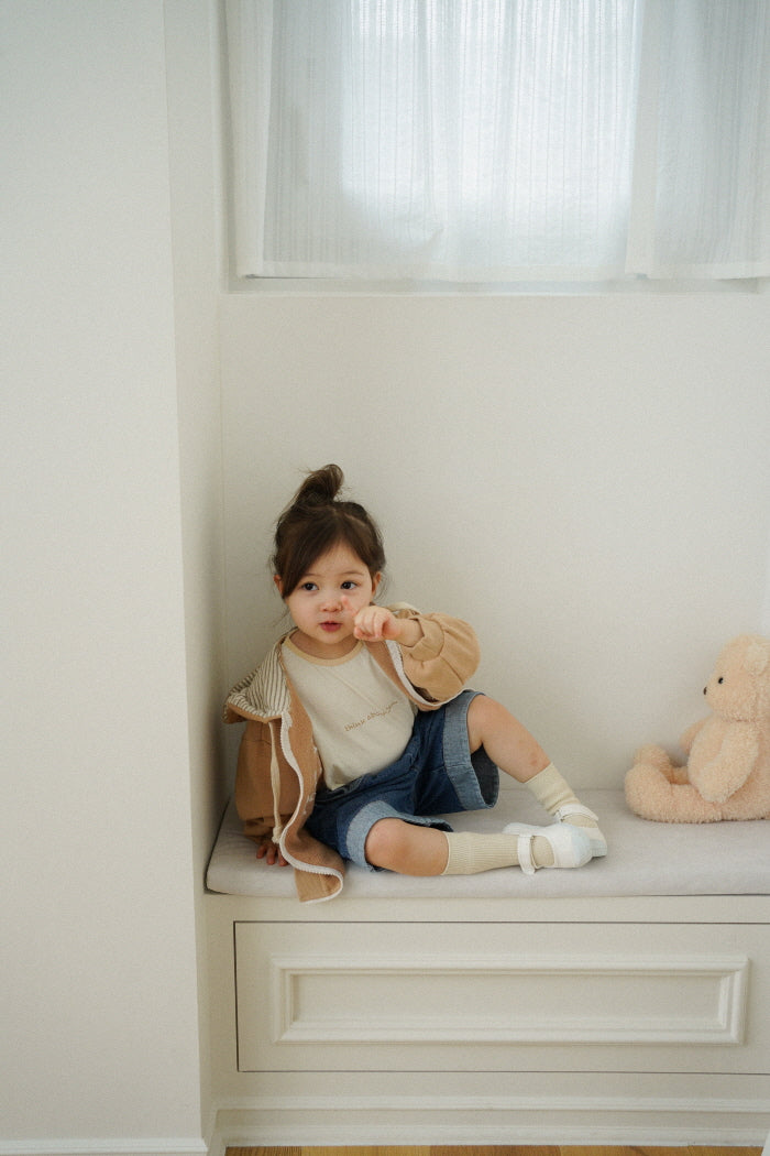 [KIDS] Patch hoodie zip-up