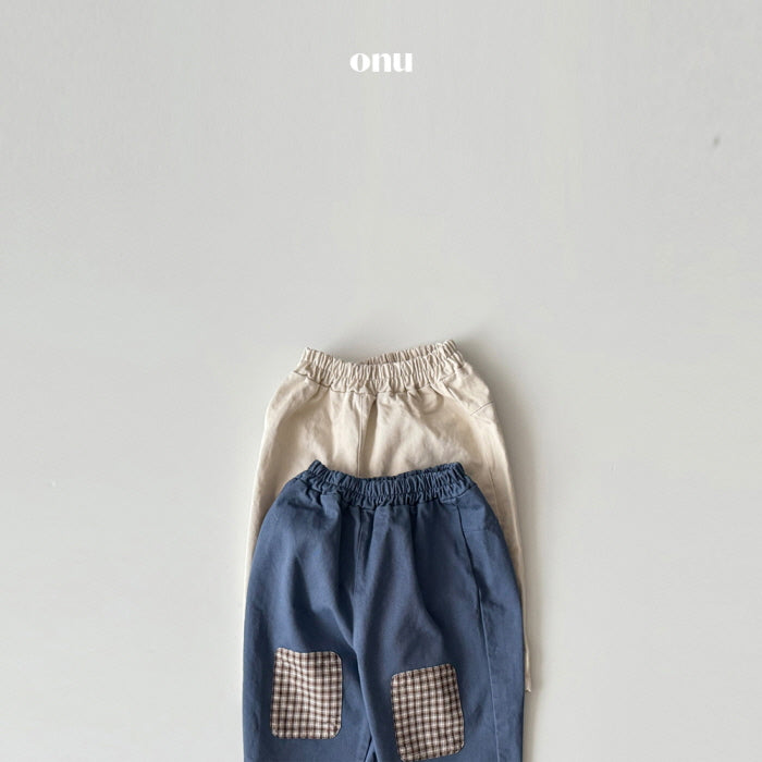[KIDS] Plaid patch pants