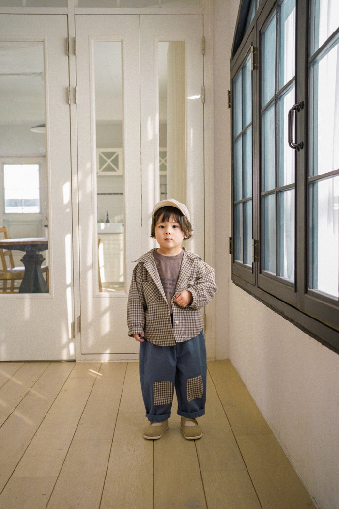 [KIDS] Plaid patch pants