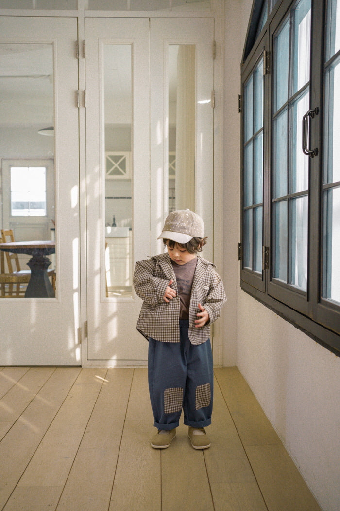 [KIDS] Plaid patch pants