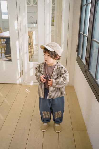 [KIDS] Plaid patch pants