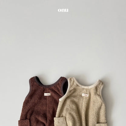 [BABY] Terry cloth overalls