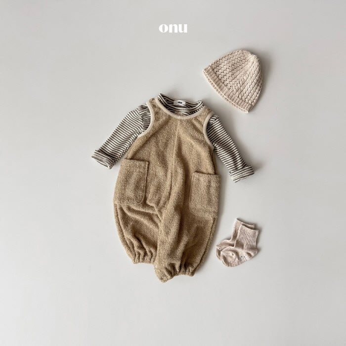 [BABY] Terry cloth overalls