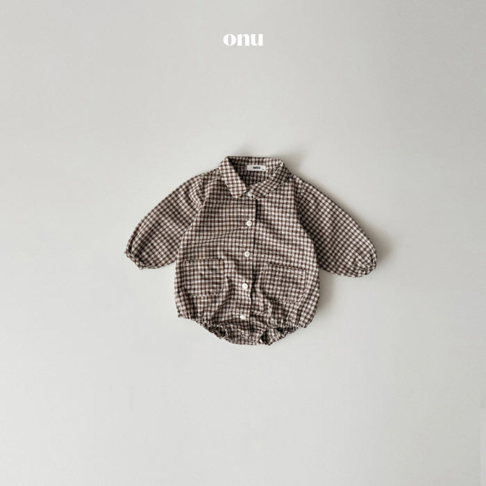 [BABY] Plaid bodysuit