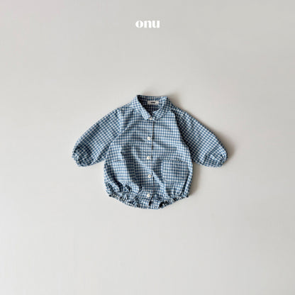 [BABY] Plaid bodysuit