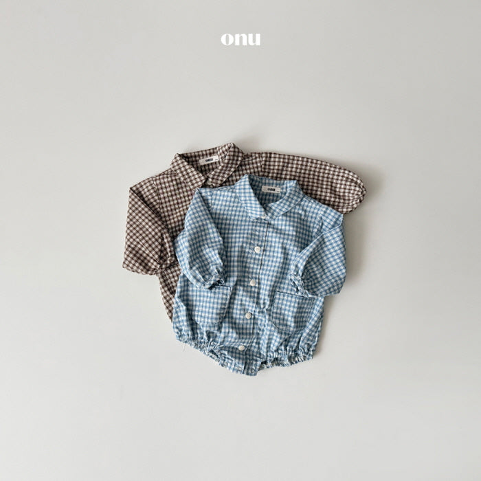 [BABY] Plaid bodysuit
