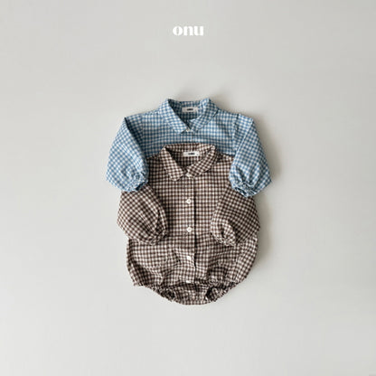 [BABY] Plaid bodysuit