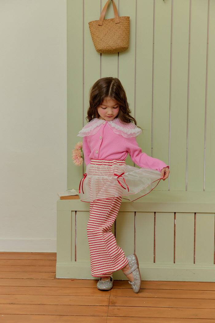 [KIDS] Lace Collar Cardigan