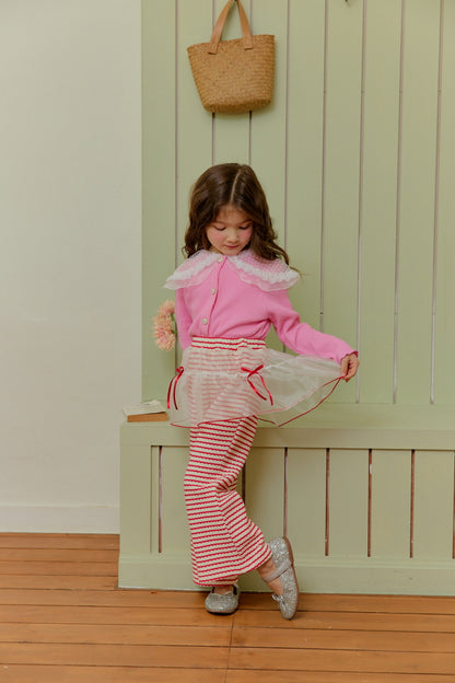 [KIDS] Lace Collar Cardigan