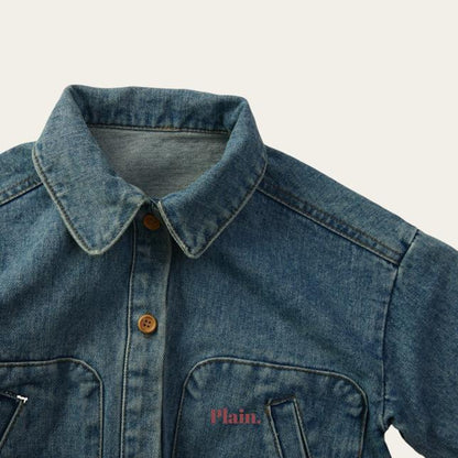 [KIDS] Rounded Denim Jacket