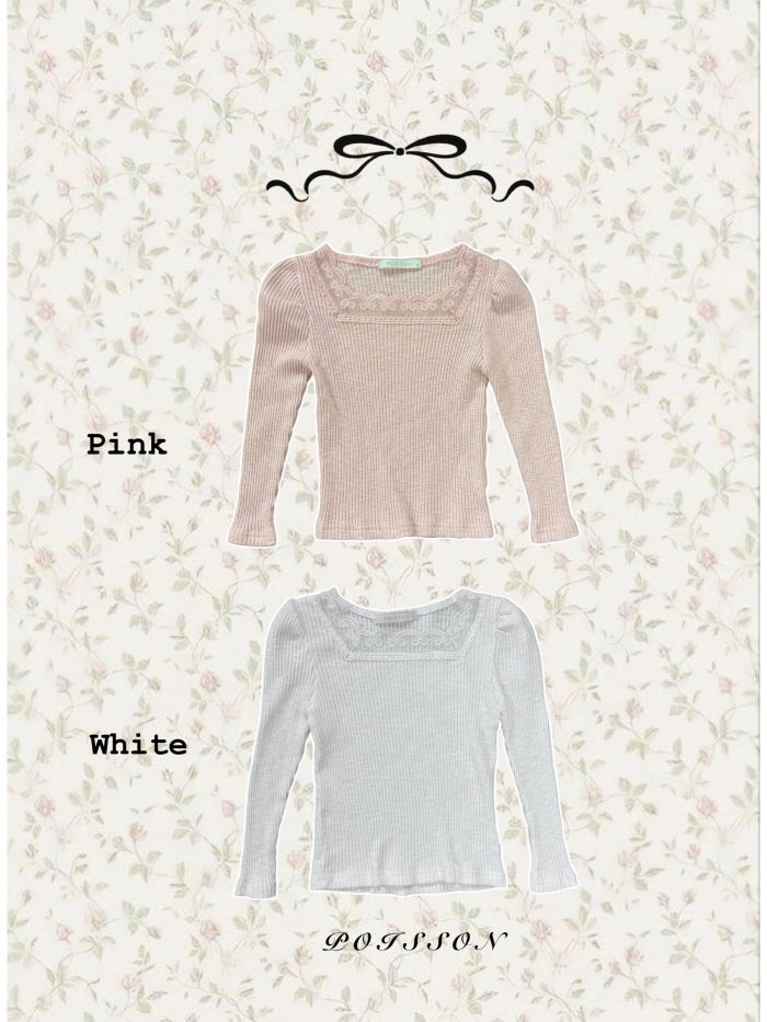 [JUNIOR] Blanc Lace Tee