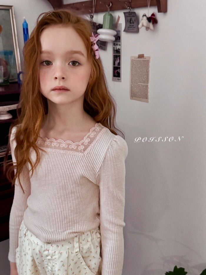 [JUNIOR] Blanc Lace Tee