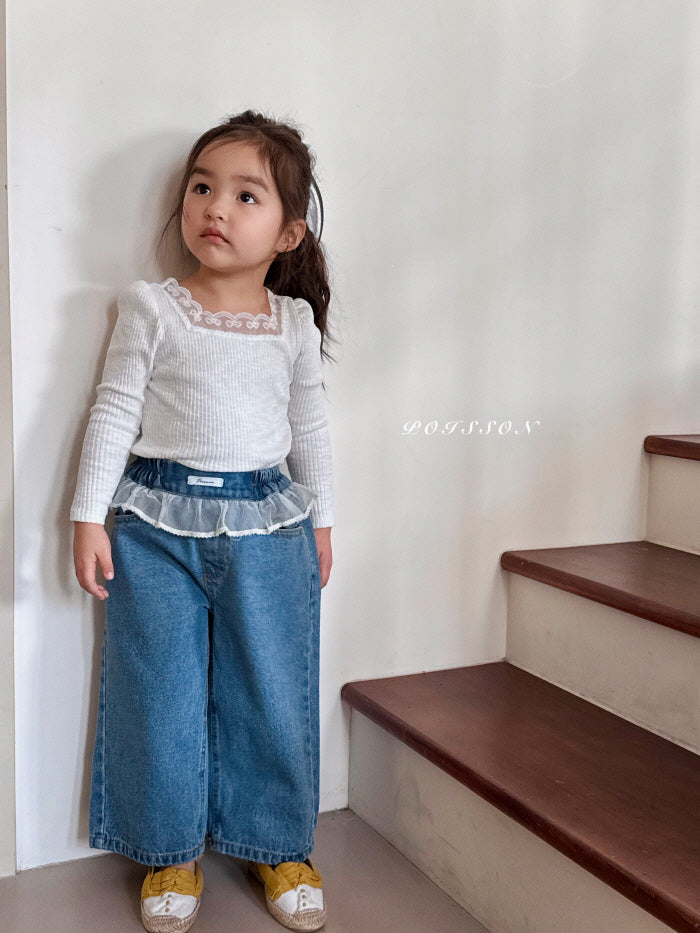 [JUNIOR] Blanc Lace Tee