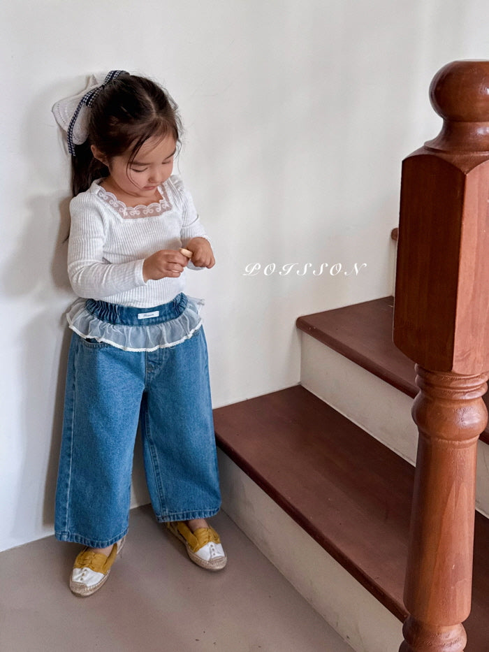 [JUNIOR] Blanc Lace Tee