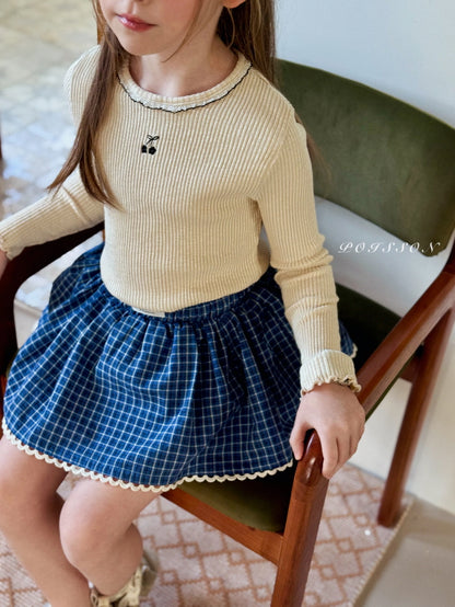 [JUNIOR] Merry Checked Skort