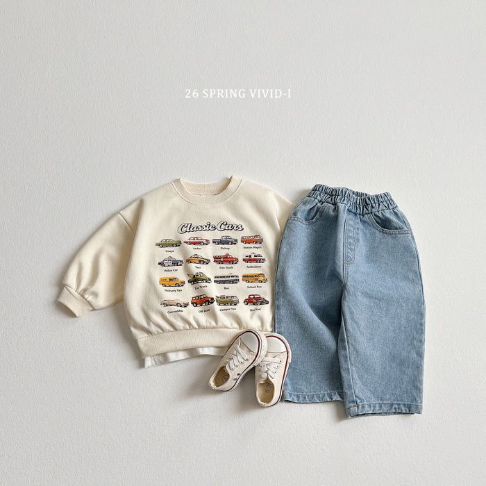 [KIDS] Mini Car Sweatshirt