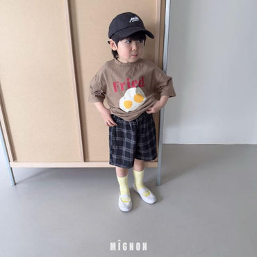 [KIDS] Check denim pants