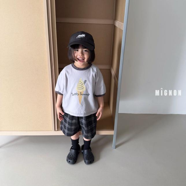 [KIDS] Check denim pants