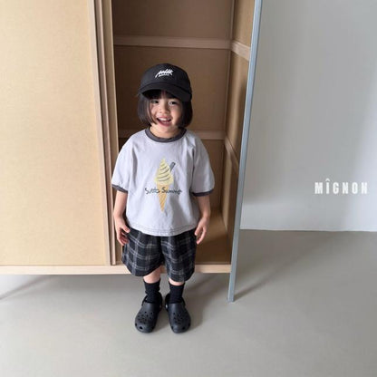 [KIDS] Check denim pants